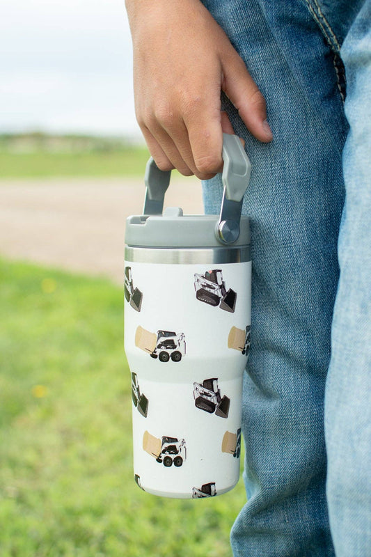 Classic Skid Loader 20oz Kids Bucket Handle Tumbler