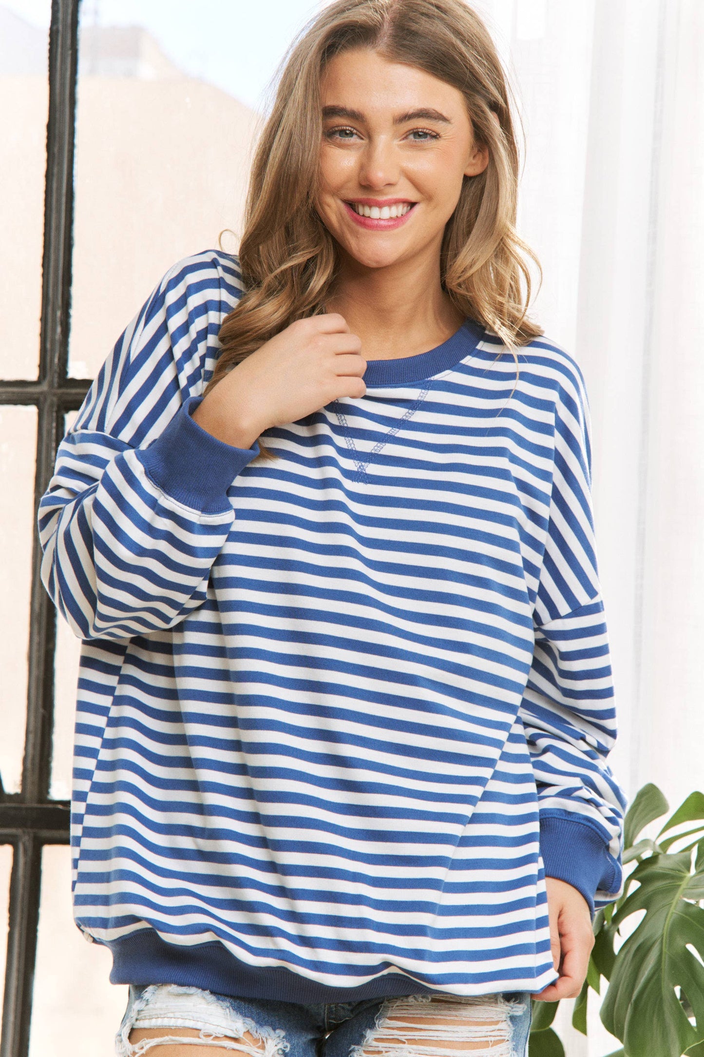 stripe pullover