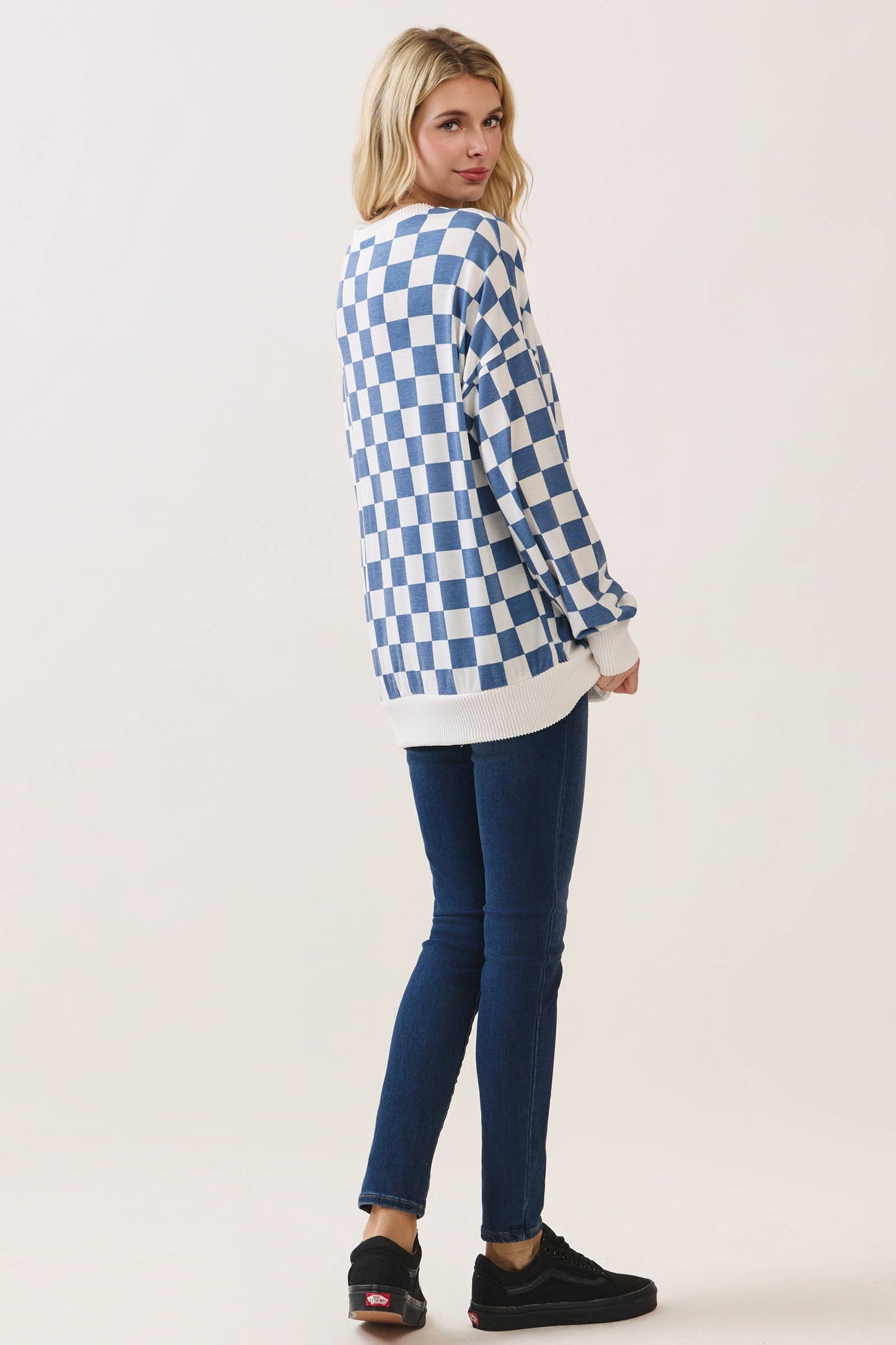 Checkered Drop Shoulder