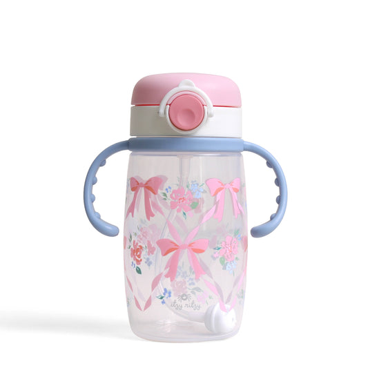 *NEW* Itzy Sips™ - Straw Cup With Snap-Close Lid: Ribbons & Roses
