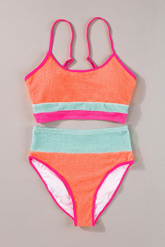 Coral Blue Patchwork 2pc