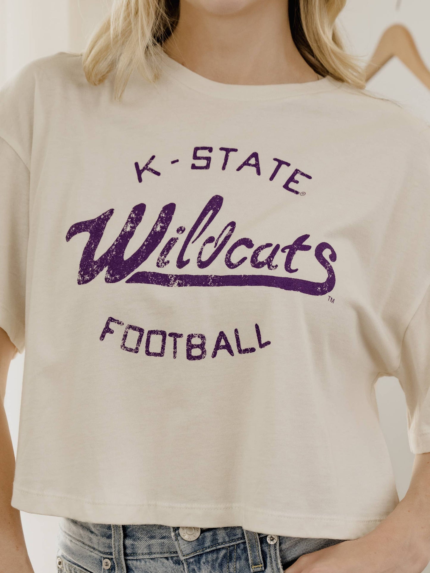 Wildcats Football Cropped Tee