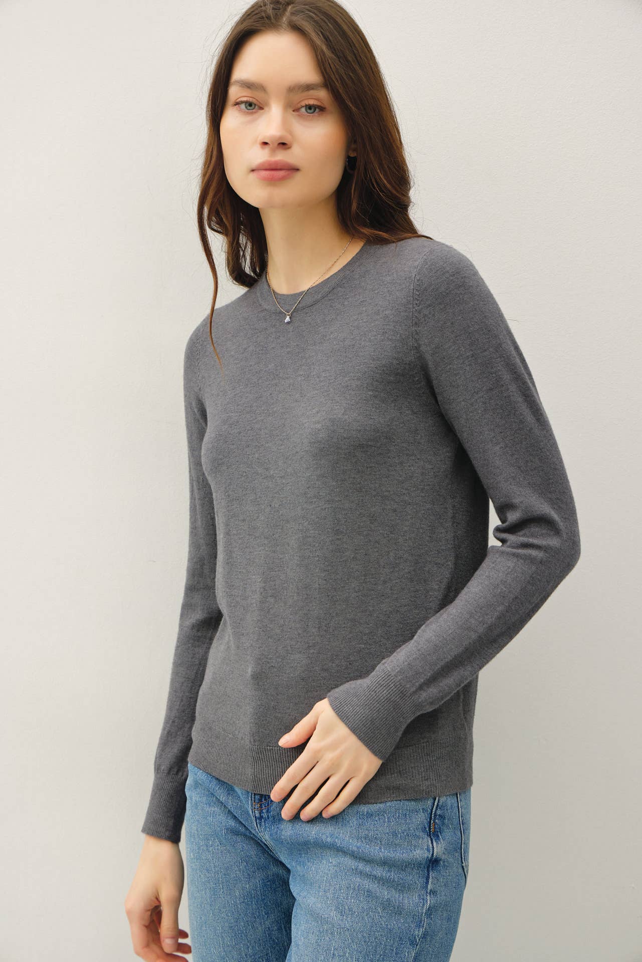 VISCOSE SOFT KNIT IVORY SWEATER