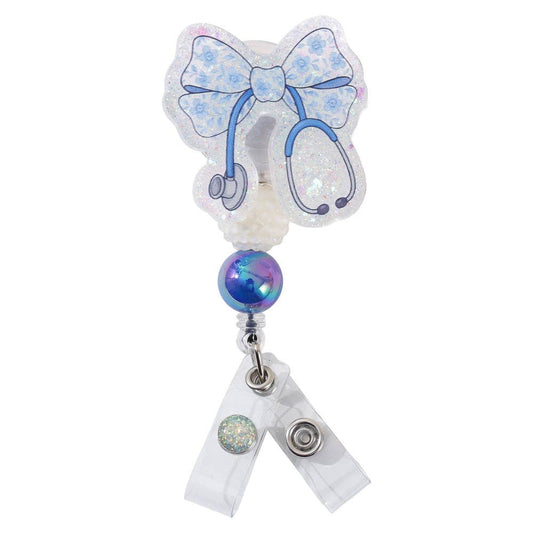 Glitterific Blue Stethoscope Bow