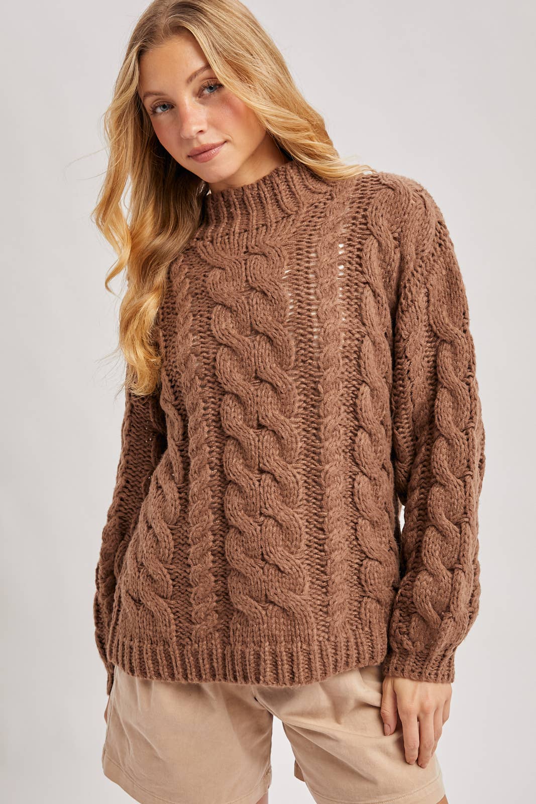 CABLE KNIT SWEATER