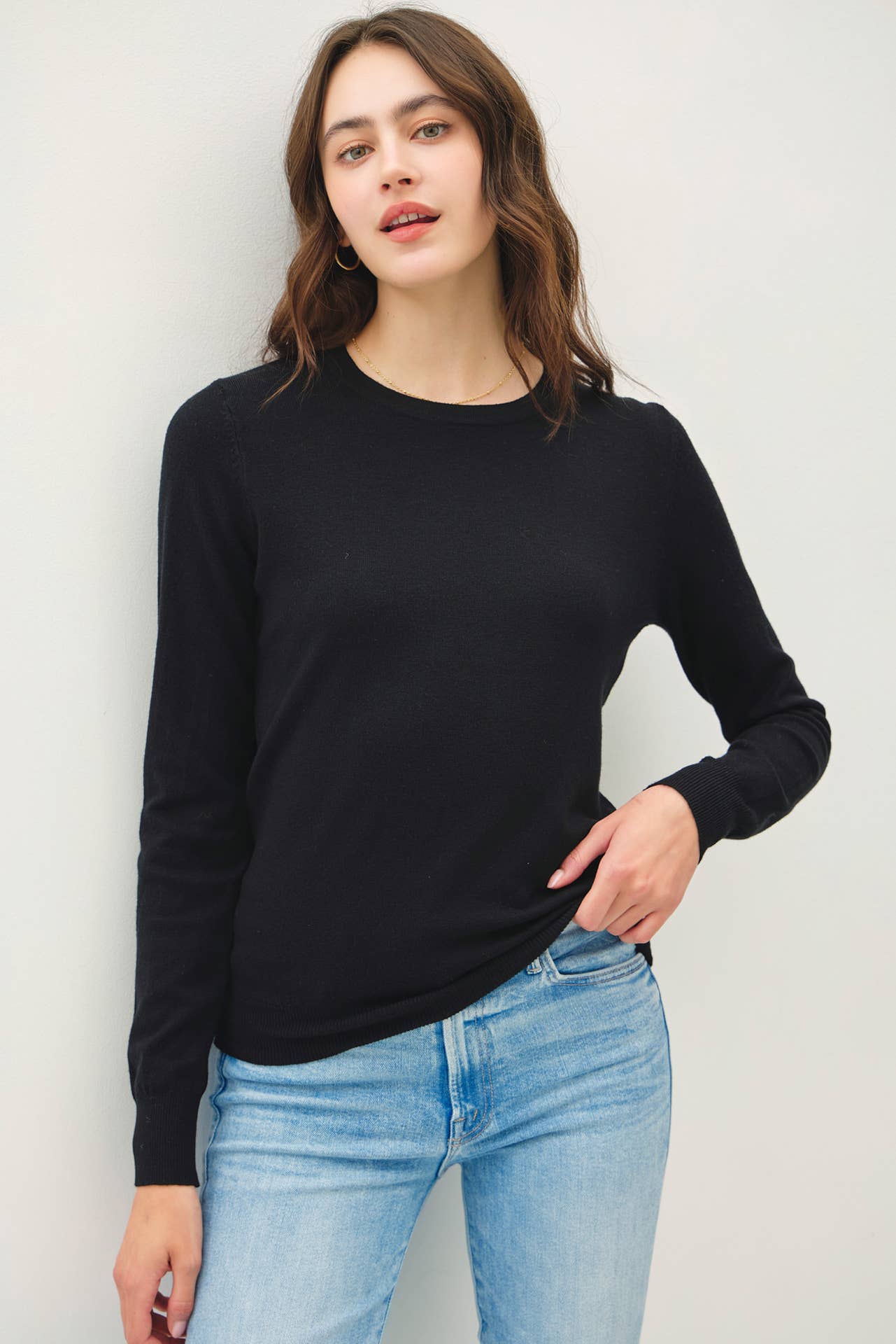 VISCOSE SOFT KNIT IVORY SWEATER