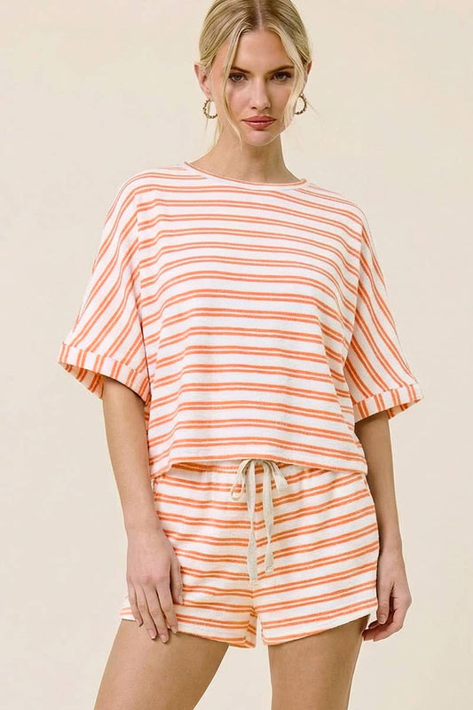 Striped Terry Cloth Top