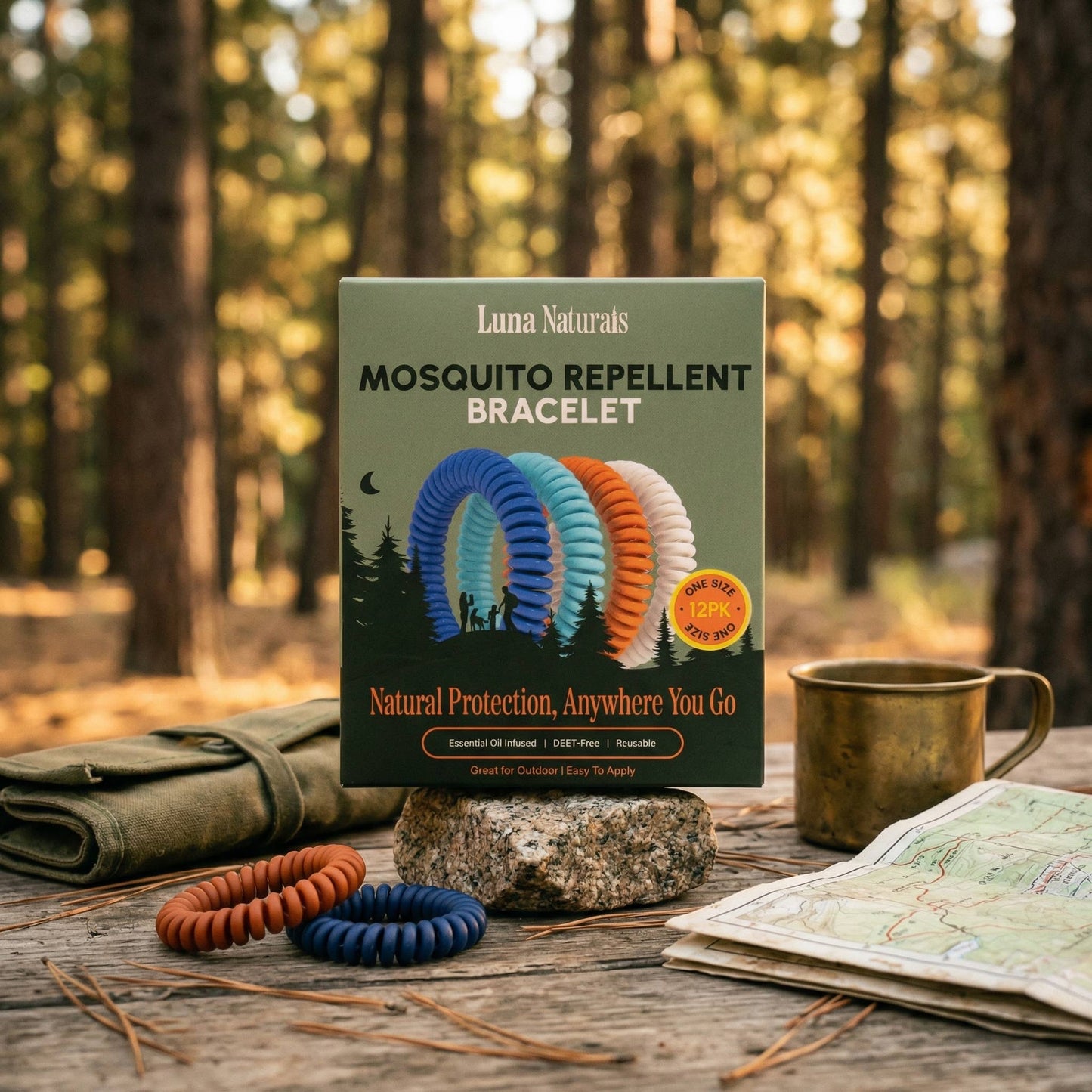 Mosquito Repellent Bracelet — Natural Scent | 12pk