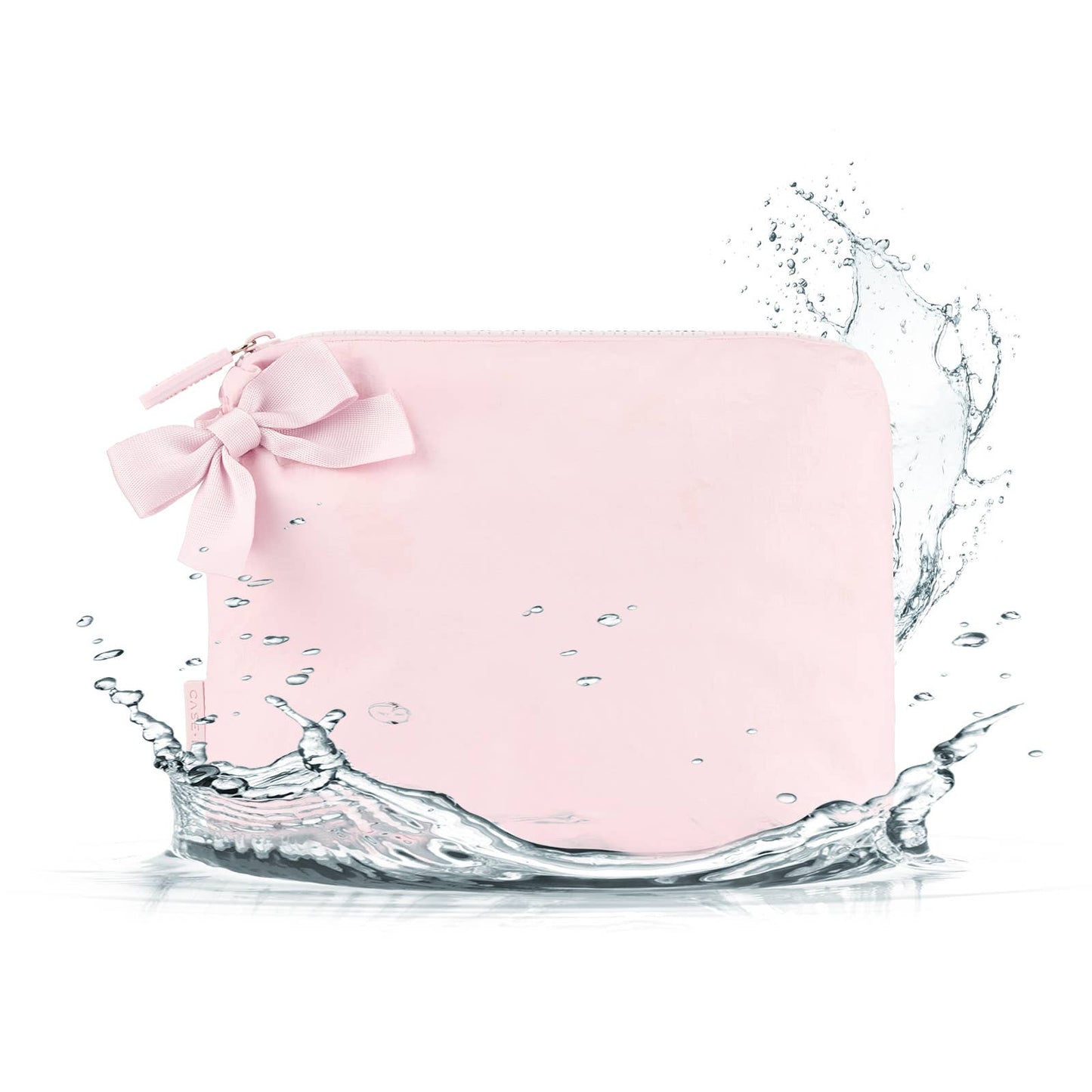 Case-Mate Ballet Pink Bow Waterproof Zip Pouch