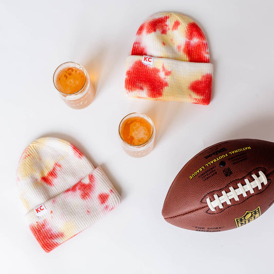 KC Watercolor Beanie - Red & Yellow