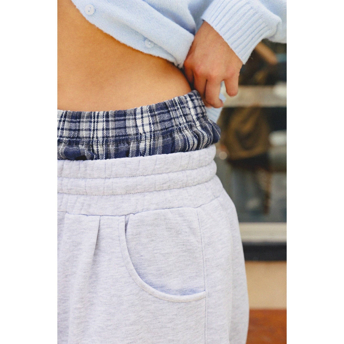 Drawstring Waist Barrel Sweatpants: BLACK / S-M-L(2-2-2)