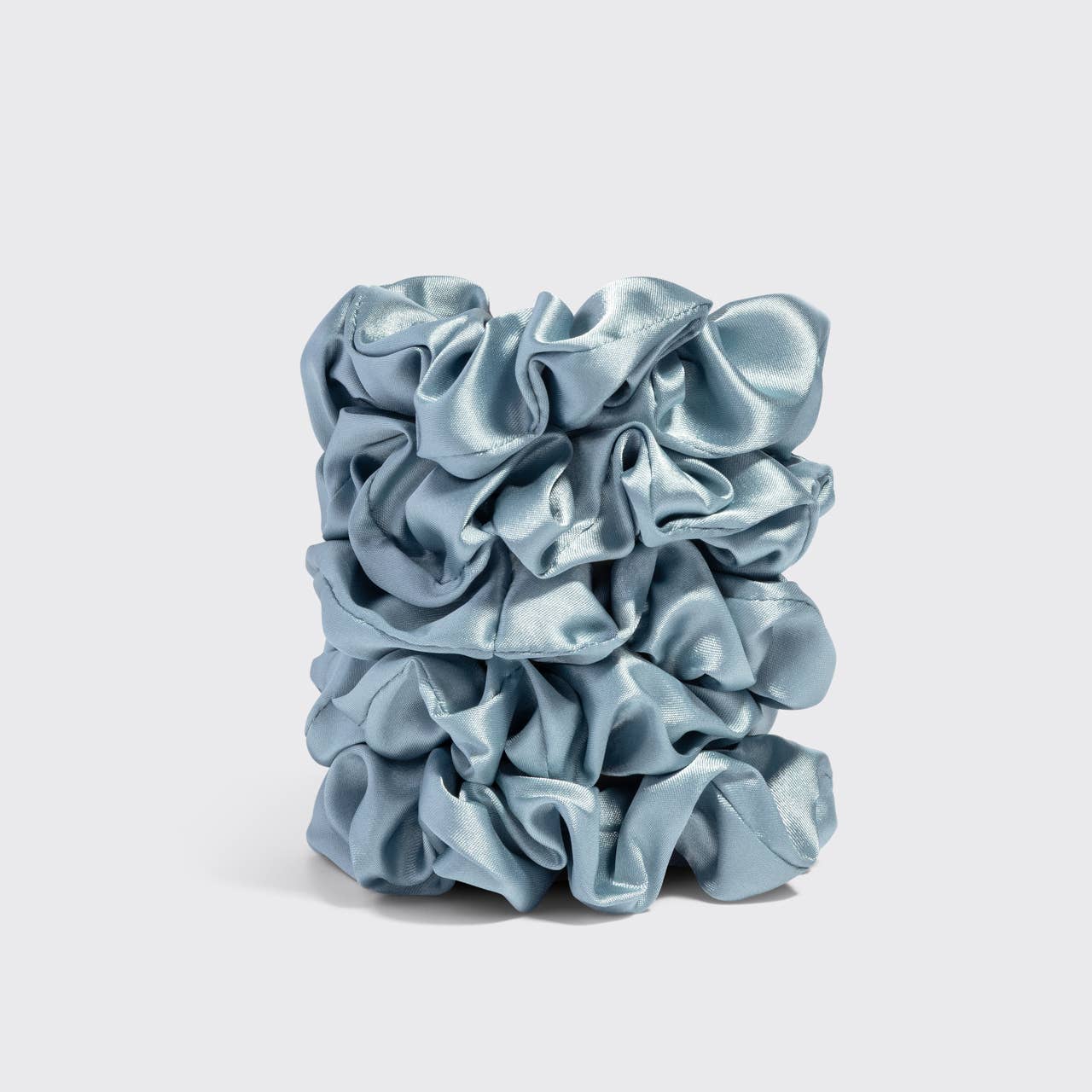 Satin Sleep Scrunchies 5pc Set - Haze Blue