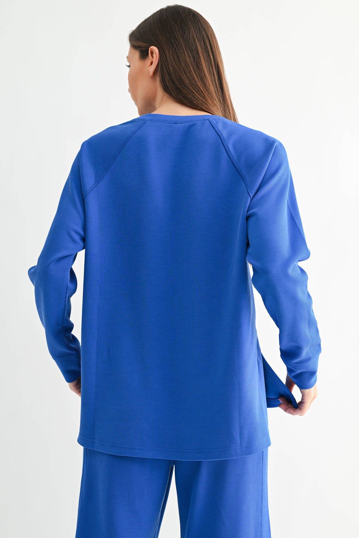Luxe Sand Wash Rib Raglan Tee: SILKEN TAUPE