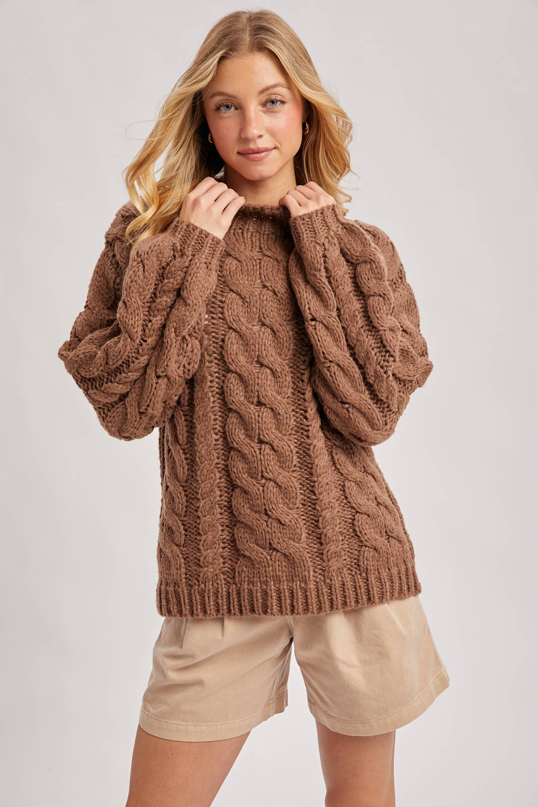 CABLE KNIT SWEATER