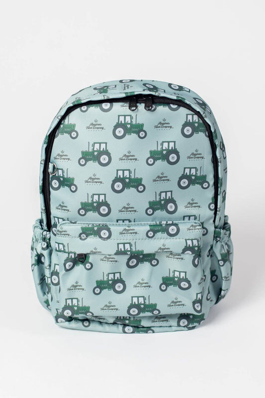 Green Tractor Backpack: 13" Kids