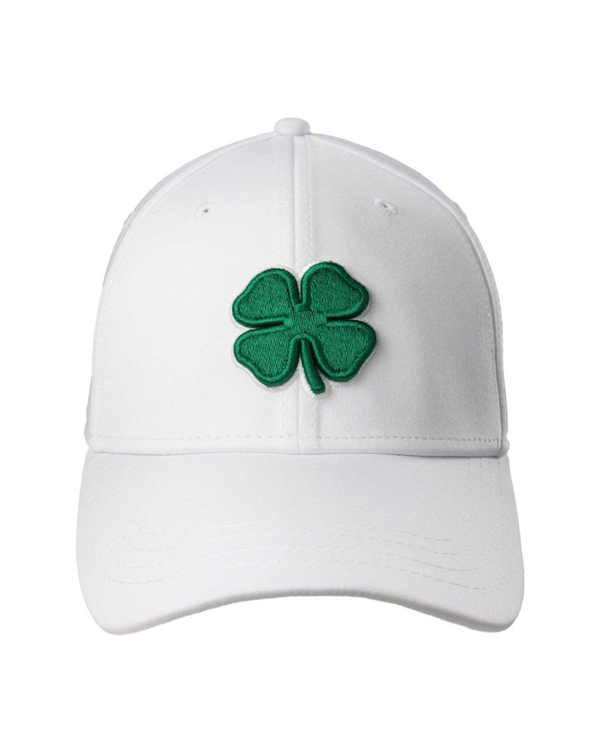 Premium Clover 16 White Fitted Performance Hat