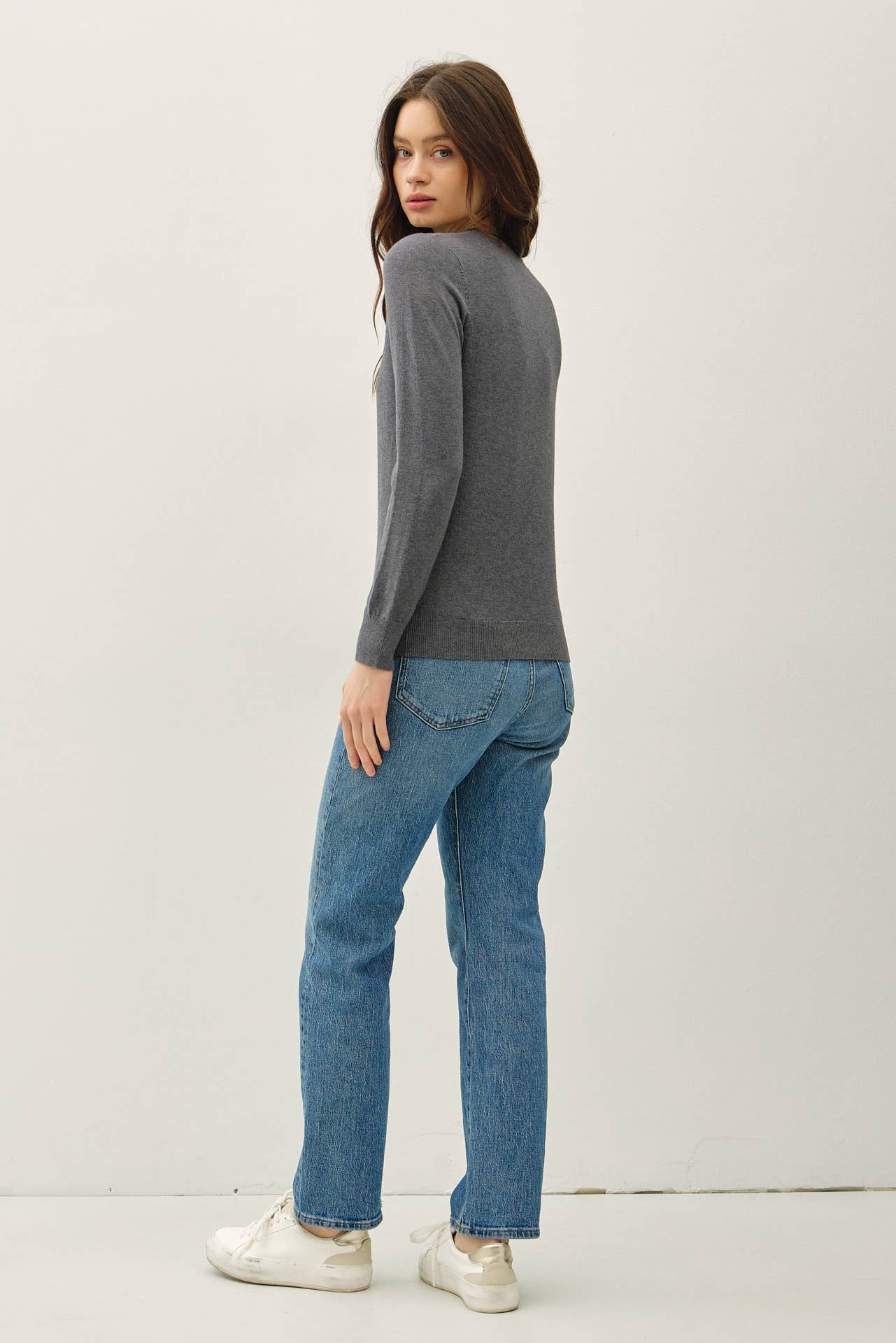 VISCOSE SOFT KNIT IVORY SWEATER