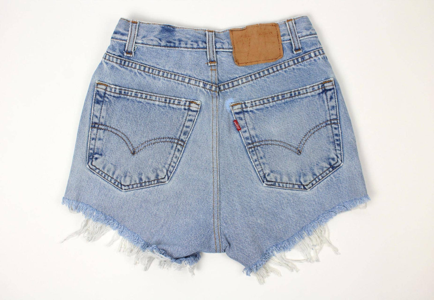 Frayed Upcycled Denim Shorts