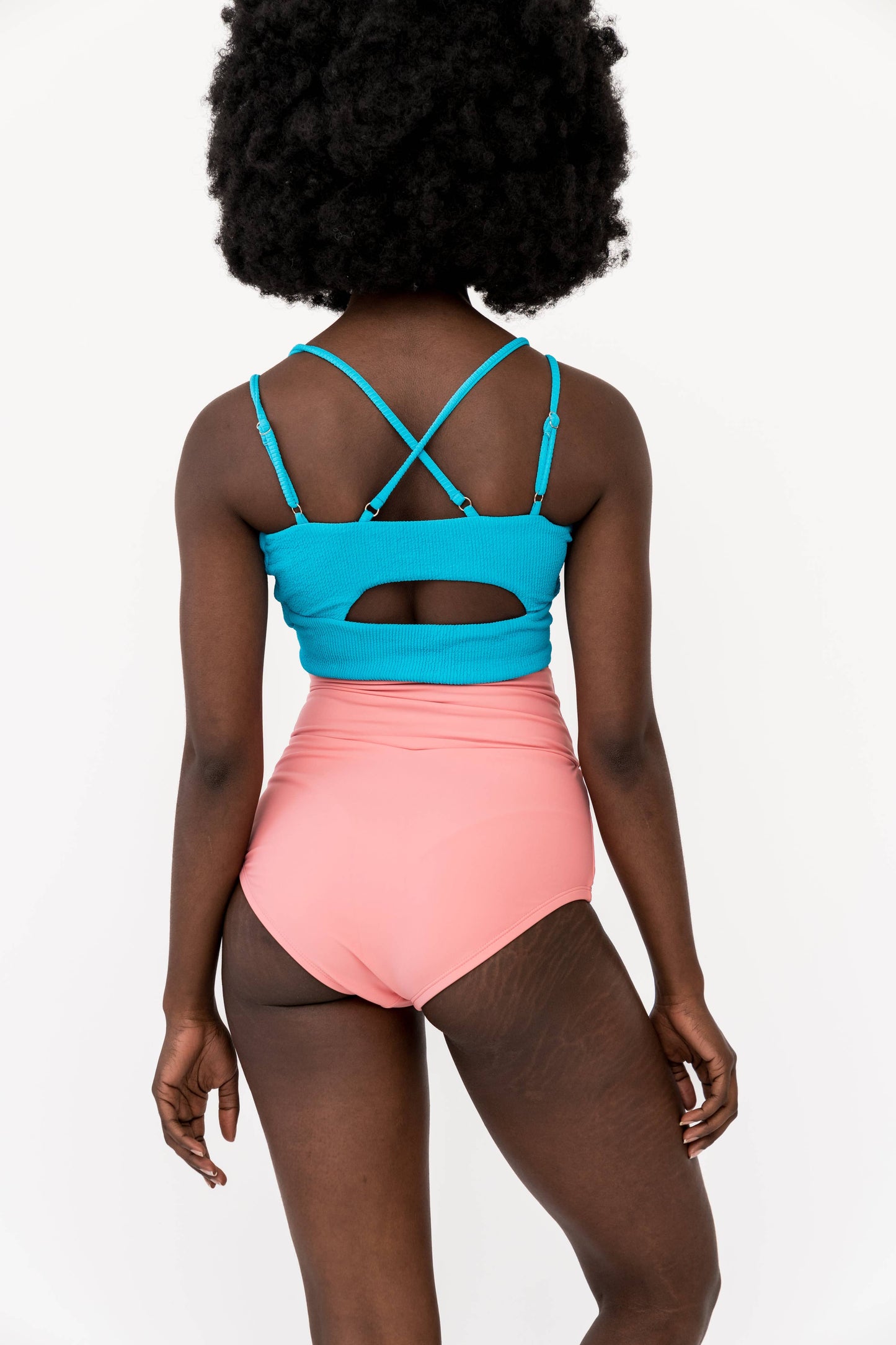 Pink High V Swim Bottoms