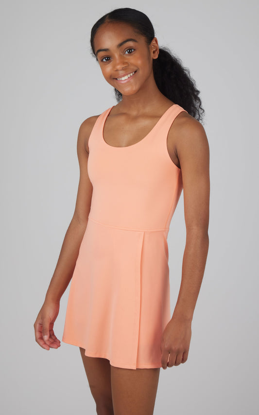 Coral Girls Tennis Dress