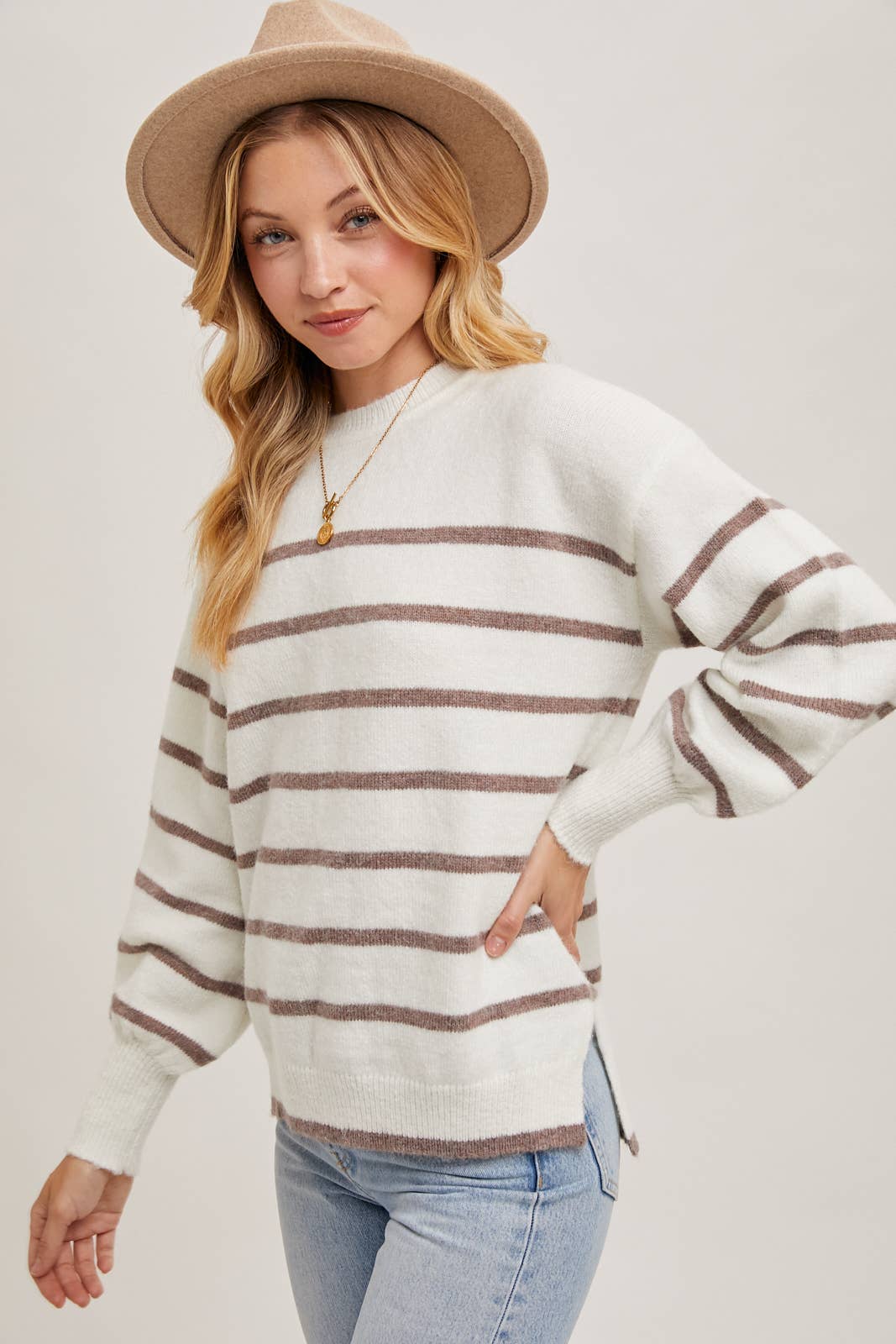 STRIPED KNIT SWEATER