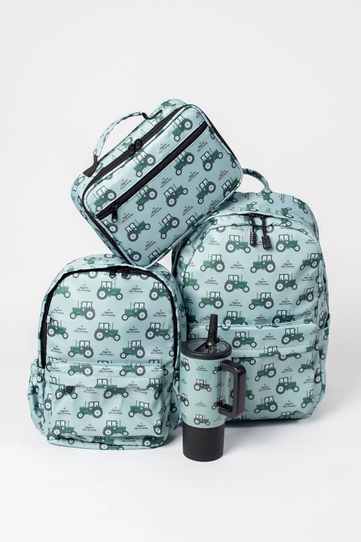 Green Tractor Backpack:17" Standard