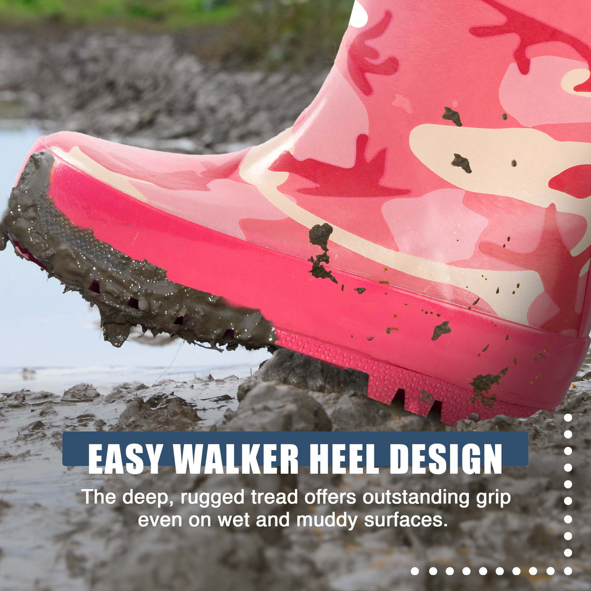 Norty Toddlers Kids Boys Girls Waterproof Rubber Rain Boots: 10 Toddler