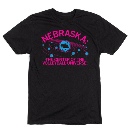 Nebraska: Volleyball Universe Black: Black / Standard XL