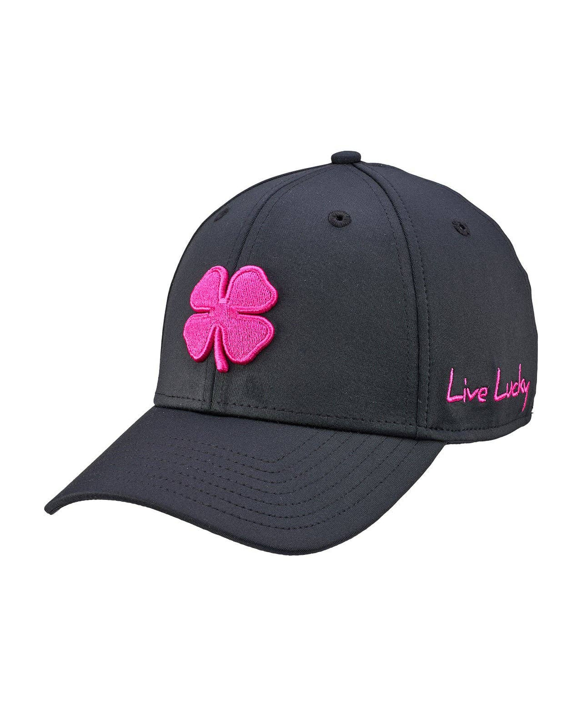 Premium Clover 185 Black Fitted Performance Hat: L/XL