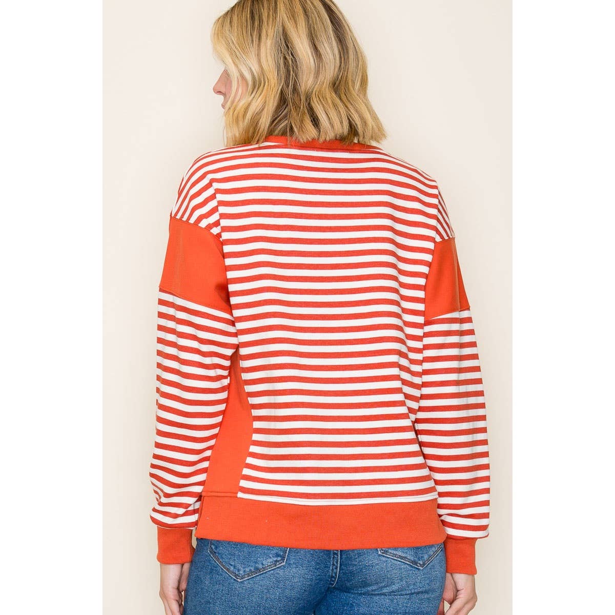 Stripe Sweatshirt - Orange