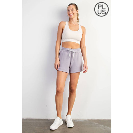 PLUS SIZE SCUBA SHORTS: Mystic Grey