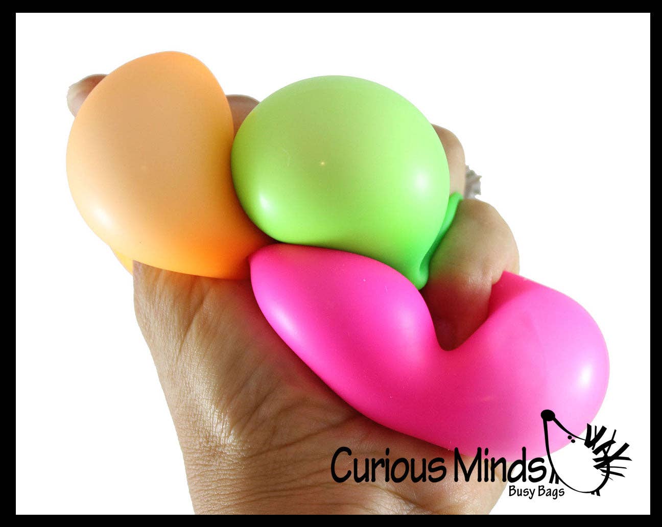 1 Box of 3 Soft Doh Filled 2" Stress Ball - Squishy Gooey