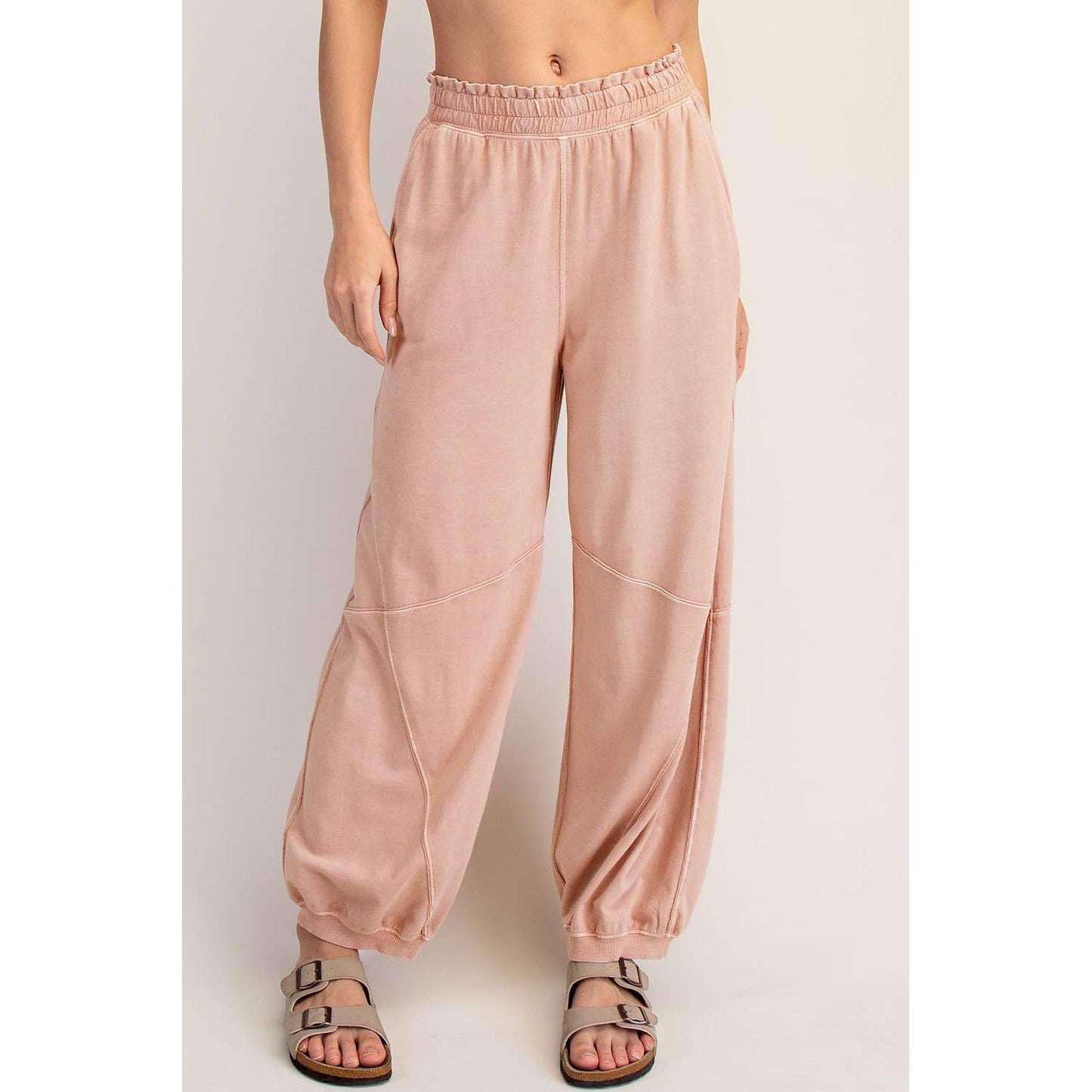 Mineral Washed Butter Jogger Pants