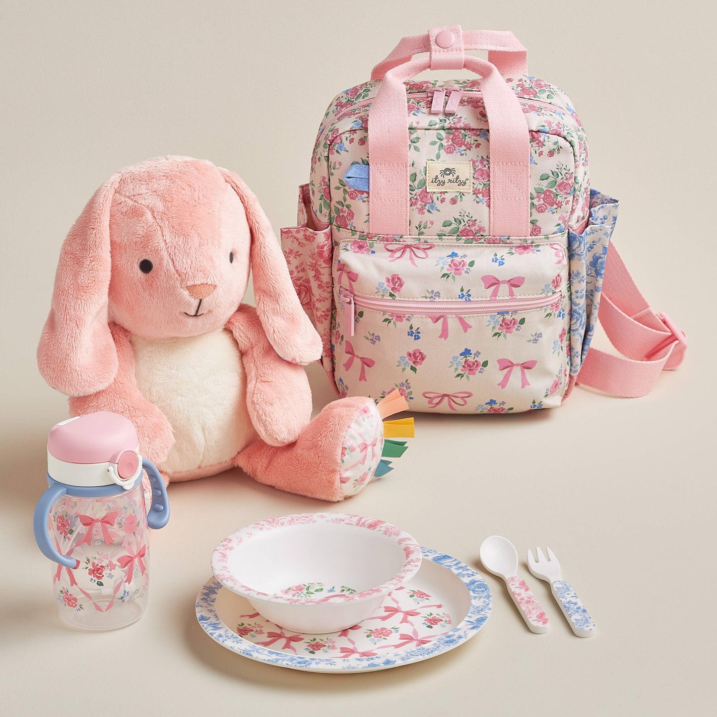 *NEW* Itzy Sips™ - Straw Cup With Snap-Close Lid: Ribbons & Roses