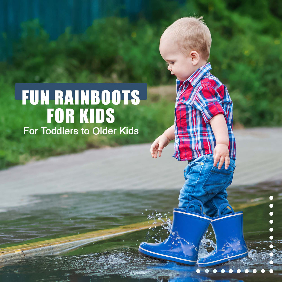 Norty New Waterproof Rain Boots - 40742 - Black Firetrucks: 1 Little Kid