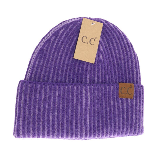 Contrasting Striped Cuff C.C Beanie