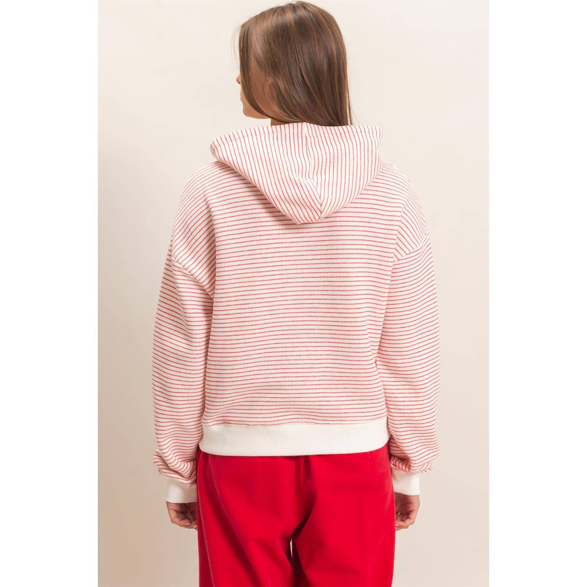 Striped French Terry Hoodie