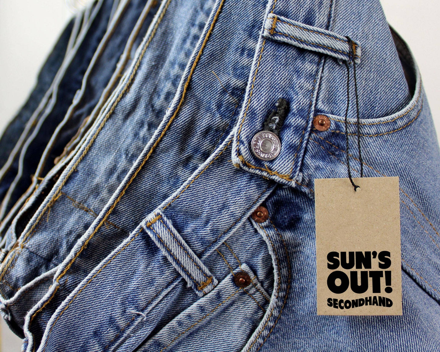 Frayed Upcycled Denim Shorts