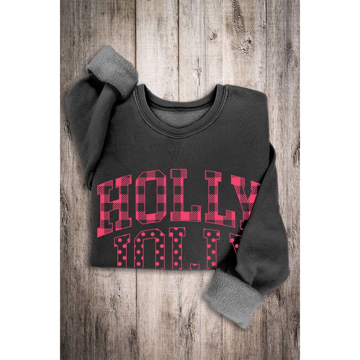 HOLLY JOLLY MINERAL SWEATSHIRTS: DUSTY GREEN