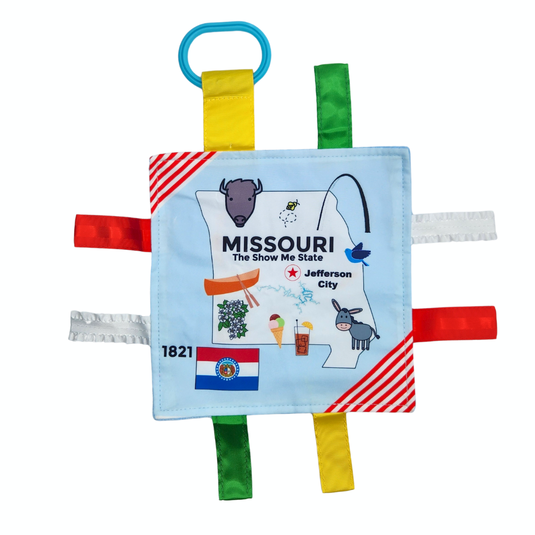 Missouri State Baby Learning Crinkle Tag Square 8"x 8" Toy