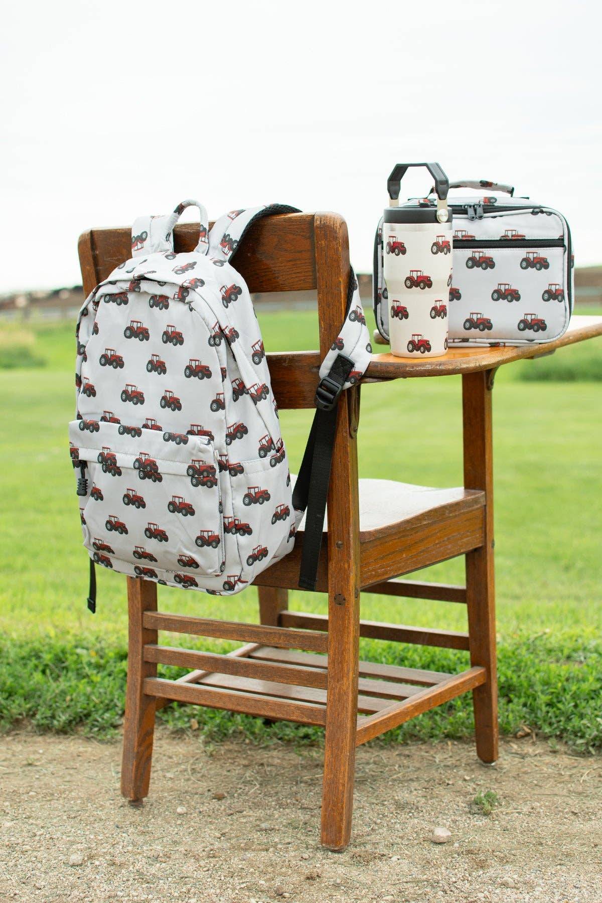 Classic Red Tractor Backpack: 17" Standard