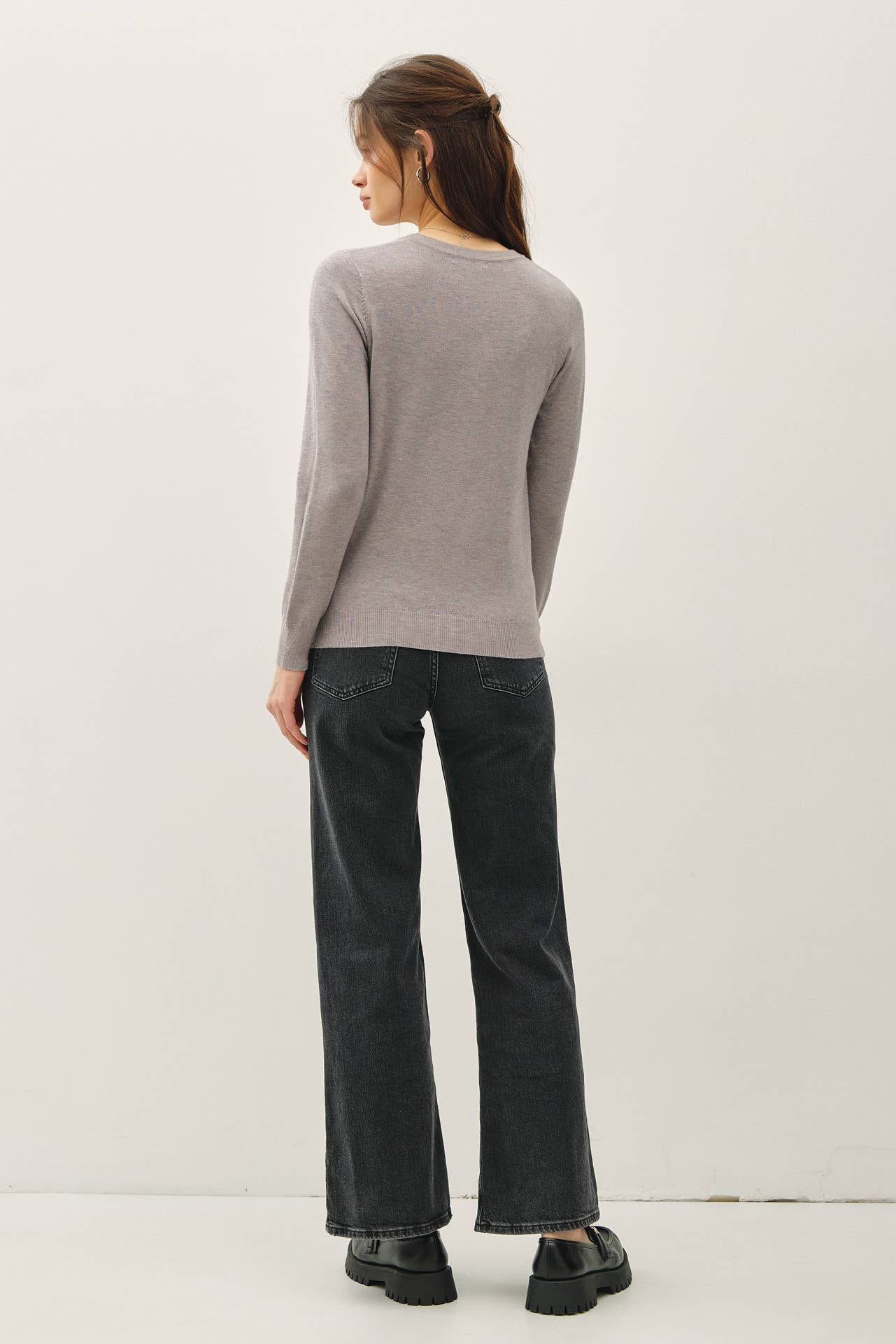 VISCOSE SOFT KNIT IVORY SWEATER
