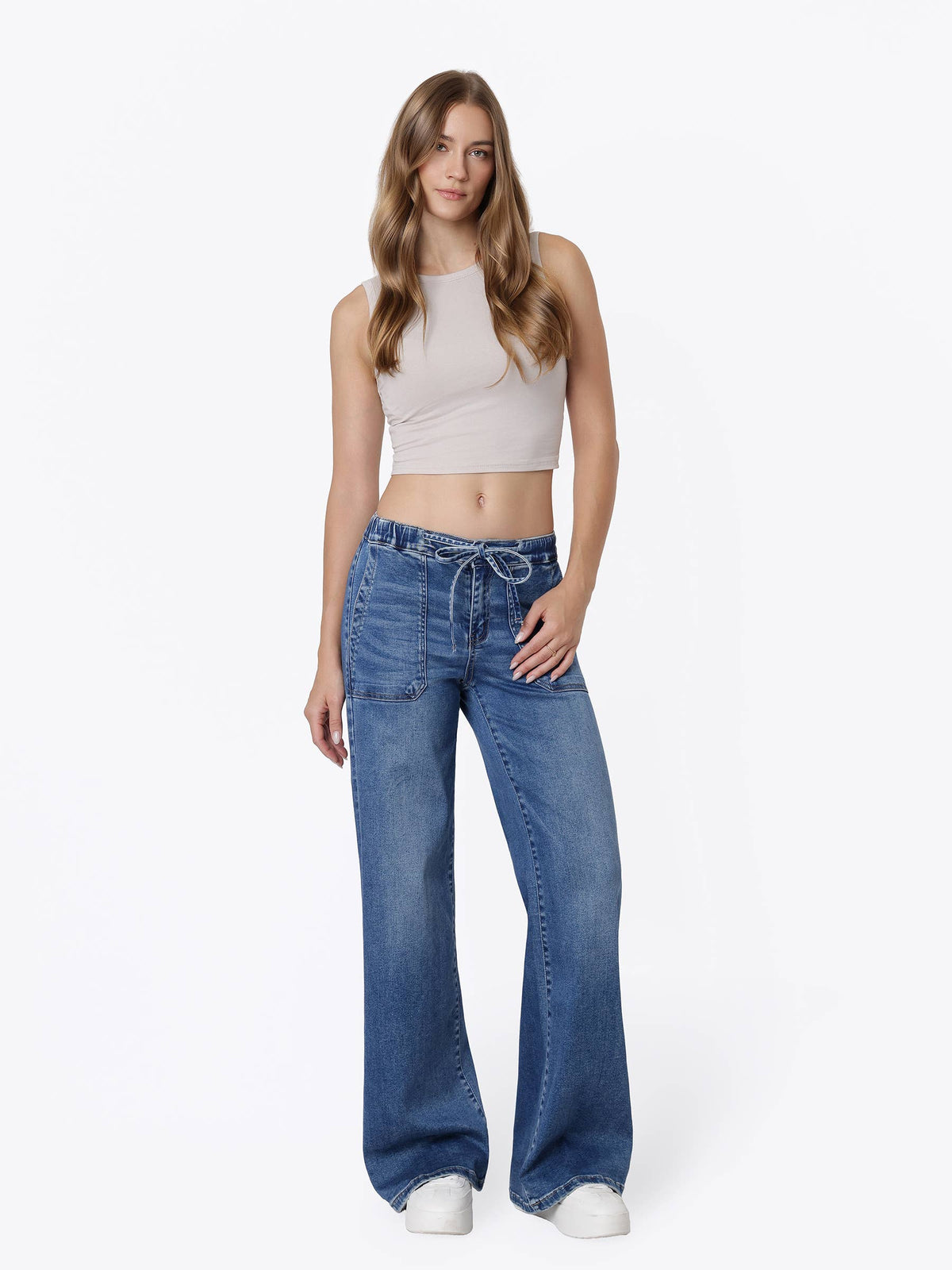 HIGH RISE SELF TIE EXTREME VINTAGE FLARE JEANS