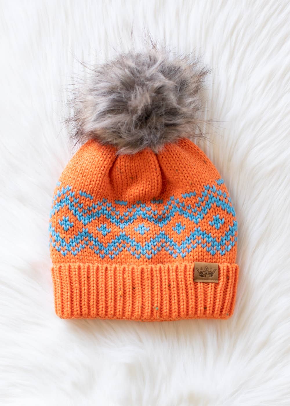 Speckled Pattern Pom Hat