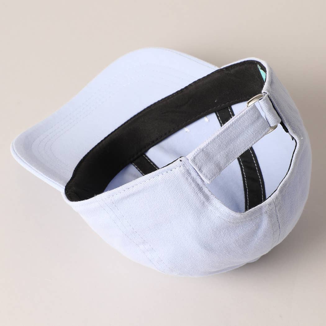 Kids Mini Embroidered Letters Baseball Cap: SAGE / ONE SIZE