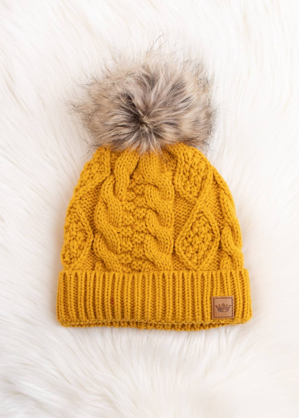 Cable Knit Pom Hat