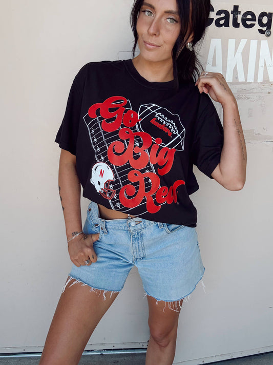 Go Big Red Field Helmet Tee