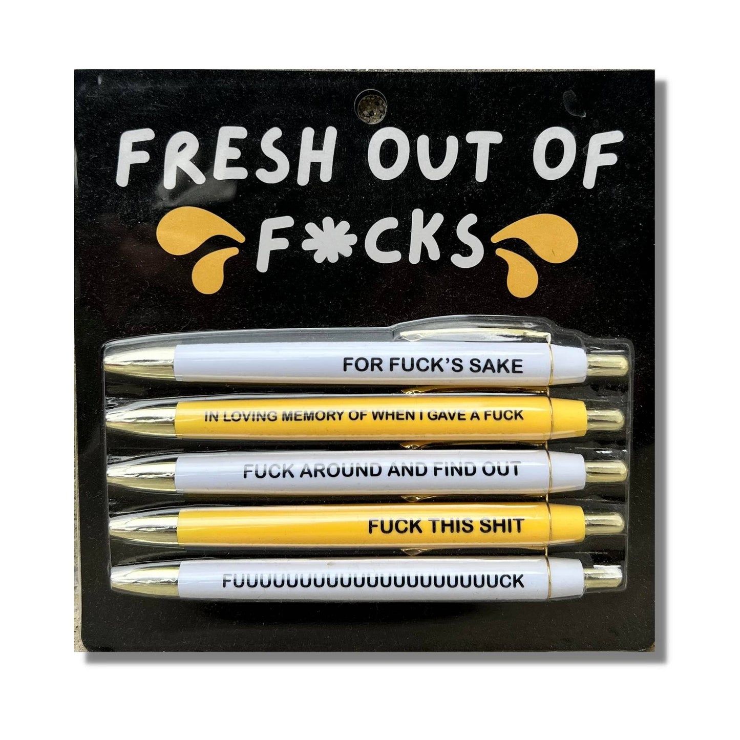 Fresh Out of Fucks Pen Set (funny gifts, sarcastic gifts)