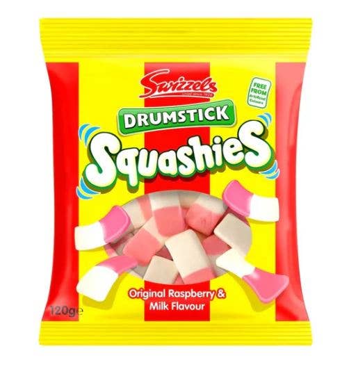 Swizzles Squashies Drumstick Original Raspberry/Milk, 12ct