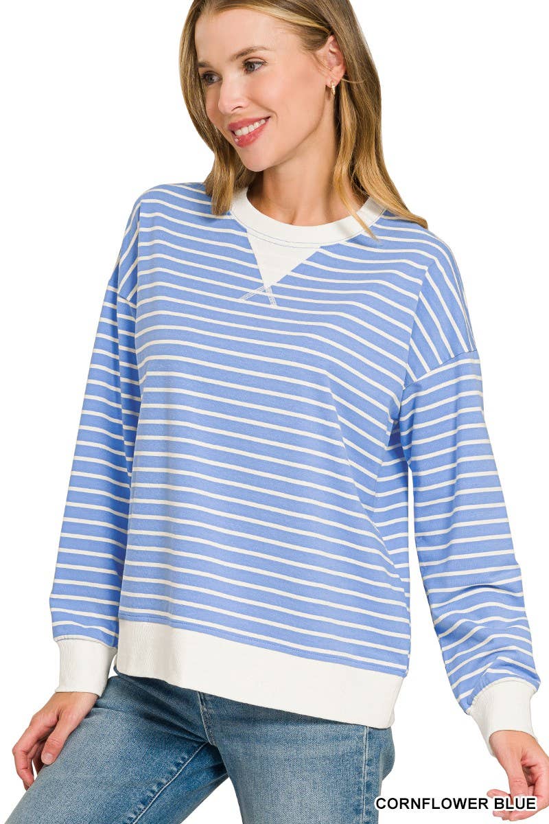 Striped Pullover: CANDY PINK / 2-2-2(S-M-L)